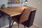 Bureau staal eiken hout in verschillende kleuren, Ophalen of Verzenden, Nieuw