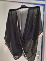 zwarte chifoon blouze maat 48, Verzenden, M., Zo goed als nieuw, Blouse of Tuniek