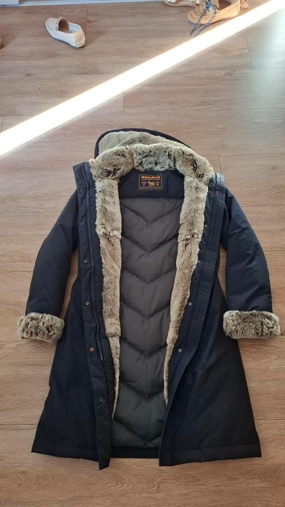 Woolrich jas blauw, maat S, Kleding | Dames, Jassen | Winter, Gedragen, Maat 36 (S), Blauw, Ophalen of Verzenden