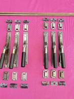 Frankfurter/Bauhaus espagnoletten met bakelieten handgreep, Gebruikt, 120 cm of meer, Ophalen of Verzenden, Buitendeur