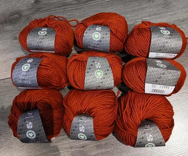 9x Lana grossa Bingo Melange 100% Merino wol, Hobby en Vrije tijd, Breien en Haken, Nieuw, Breien of Haken, Wol of Garen, Ophalen of Verzenden