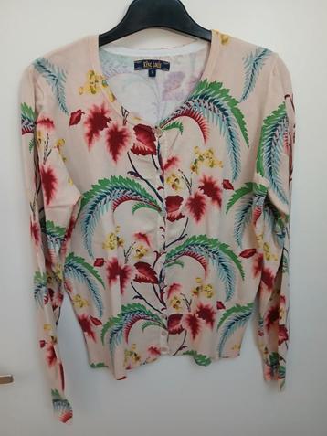 Maat L of 40 King Louie zomers vest beige tropische print  beschikbaar voor biedingen
