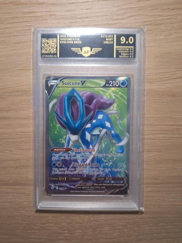 Suicune 173 AP 9 Evolving Skies, Hobby en Vrije tijd, Verzamelkaartspellen | Pokémon, Nieuw, Losse kaart, Ophalen of Verzenden