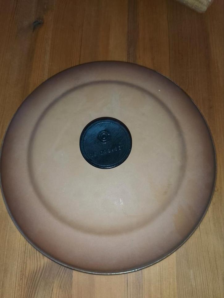 Le Creuset Braadpan - Gebruikt, Huis en Inrichting, Keuken | Potten en Pannen, Gebruikt, Koekenpan of Braadpan, Gietijzer, Ophalen of Verzenden