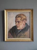 Portret van een man, olieverf op paneel, 1948, H. Hendriks., Antiek en Kunst, Ophalen of Verzenden