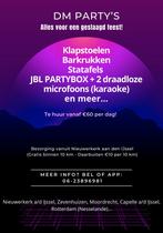 Verhuur Feest Partybox Statafels Barkrukken, Ophalen of Verzenden, Nieuw, Verjaardag
