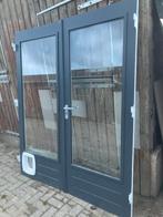 Tuindeuren met kateluik, 200 tot 215 cm, 80 tot 100 cm, Verzenden, Glas