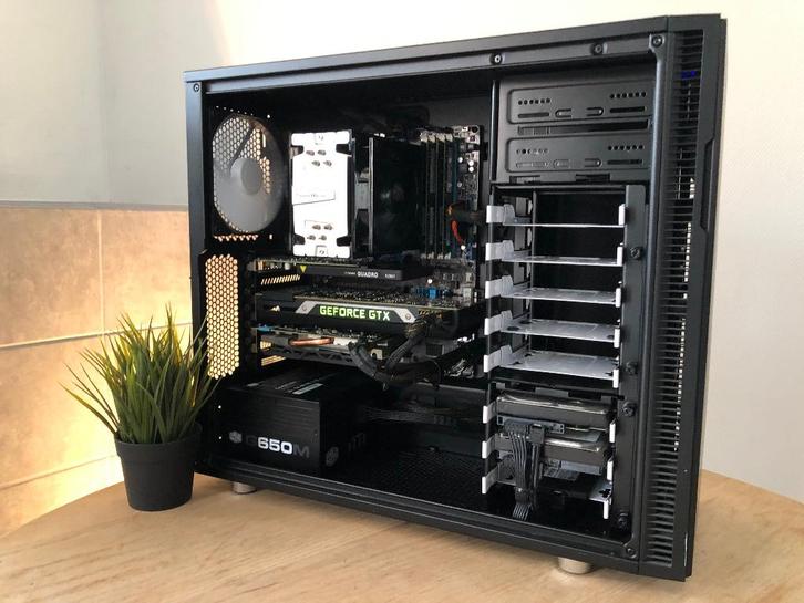 TitanX  PC  - 3x GPU - core i7 - Asus WS - 1Tb - Windows 11, Computers en Software, Desktop Pc's, Zo goed als nieuw, 3 tot 4 Ghz