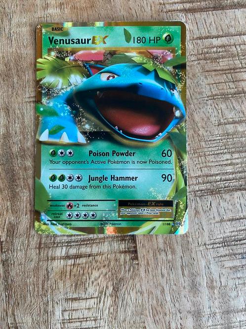 Venusaur EX - Pokémon Kaart - XY Set, Hobby en Vrije tijd, Verzamelkaartspellen | Pokémon, Gebruikt, Losse kaart, Foil, Ophalen of Verzenden