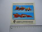 sticker oud Steenwijk CEBECO HANDELSRAAD machine boer agri r, Verzenden, Zo goed als nieuw, Bedrijf of Vereniging