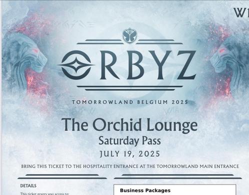 2 Tomorrowland VIP 19/07 Orchid lounge / orginal ticketprice, Tickets en Kaartjes, Evenementen en Festivals, Twee personen