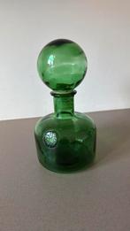 Empoli Italy groene bolfles met medaillon Franse Lelie, Ophalen of Verzenden