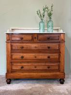 Antieke waskast vintage ladekast brocsnte commode dressoir, Ophalen, Gebruikt, 100 tot 150 cm, 5 laden of meer