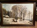 Schilderij met winters decor / landschap, Antiek en Kunst, Ophalen