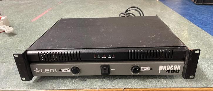 VERSTERKER LEM PROCON 400 - WD014, Audio, Tv en Foto, Versterkers en Receivers, Gebruikt, 120 watt of meer, Overige merken, Ophalen of Verzenden