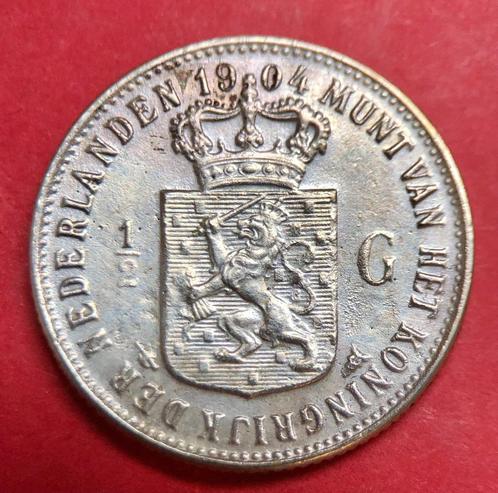 Halve gulden 1904. Zfr+., Postzegels en Munten, Munten | Nederland, Losse munt, ½ gulden, Koningin Wilhelmina, Zilver, Ophalen of Verzenden