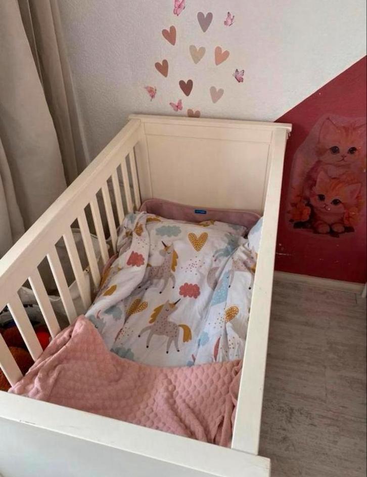 Ledikant Compleet - Inclusief Matras, Dekbed en Beddengoed!, Kinderen en Baby's, Babywiegjes en Ledikanten, Gebruikt, Ledikant