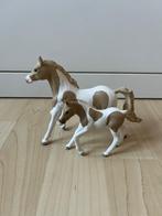 Schleich gevlekt paard met veulentje, Ophalen of Verzenden, Zo goed als nieuw, Paard, Beeldje of Figuurtje