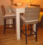 Mooie houten barhoogte eethoek met stoelen., Huis en Inrichting, Tafels | Eettafels, Ophalen, Zo goed als nieuw, Rechthoekig, 100 tot 150 cm