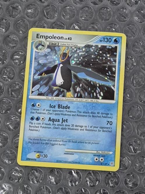Holo Foil Empoleon 4/130 Diamond & Pearl Base Set Pokemon Ka, Hobby en Vrije tijd, Verzamelkaartspellen | Pokémon, Zo goed als nieuw