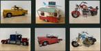 Vrachtwagen truck met container miniatuur model van metaal, Ophalen of Verzenden, Nieuw, Overige typen