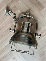 Industriele hanglamp zilver 2 stuks, Huis en Inrichting, Lampen | Hanglampen, Ophalen, Gebruikt, 50 tot 75 cm, Metaal