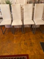 4 Witte Eethoek Stoelen, Kunststof, Wit, Ophalen of Verzenden, Zo goed als nieuw