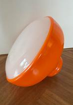 Oranje/wit retro vintage opaalglazen hanglamp/kap, Ophalen of Verzenden, Zo goed als nieuw, Minder dan 50 cm