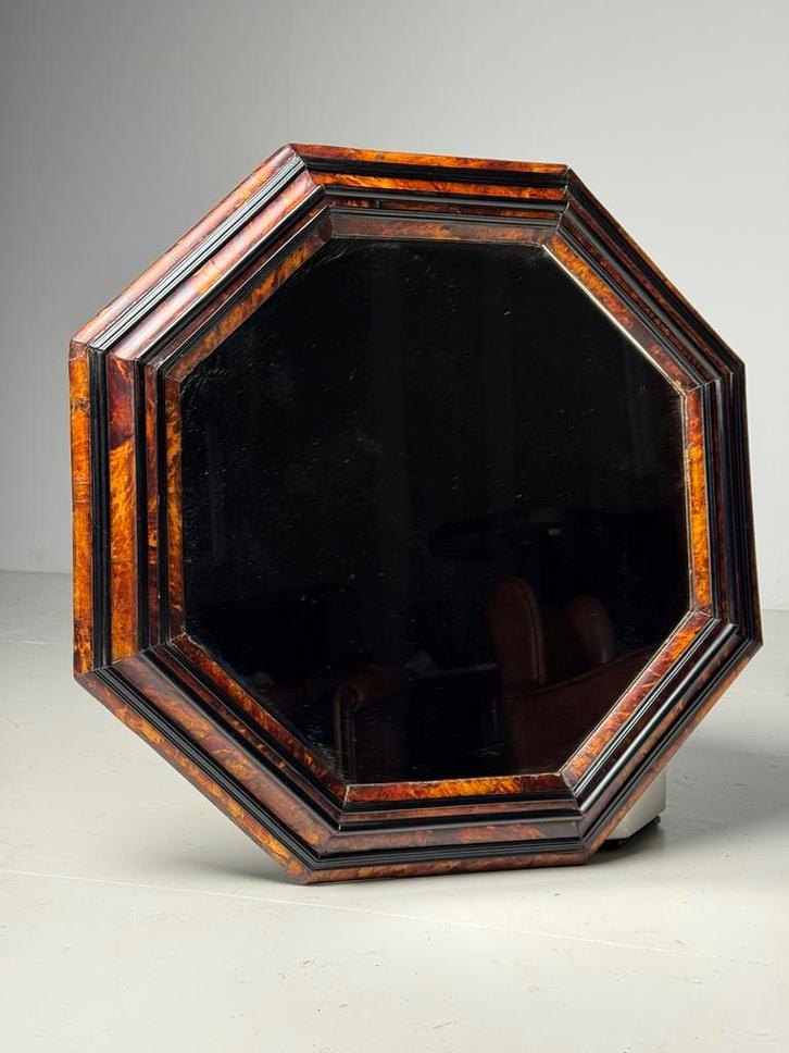 Tortoise shell spiegel 18e eeuw octagonal, Antiek en Kunst, Antiek | Spiegels, Minder dan 50 cm, Rechthoekig, Ophalen