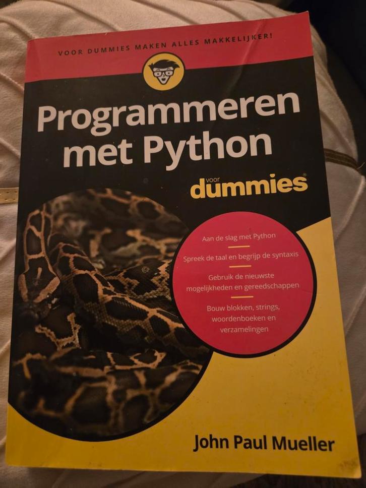 Programmeren met Python voor Dummies, Boeken, Informatica en Computer, Zo goed als nieuw, Programmeertaal of Theorie, Ophalen of Verzenden