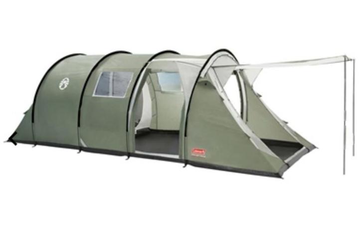 Coleman coastline deluxe 6 persoons met luifel en tenttapijt, Caravans en Kamperen, Tenten, tot en met 6, Zo goed als nieuw, Ophalen
