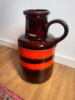 Scheurich West Germany vaas vintage bruin oranje, Ophalen of Verzenden