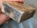 Antiek messing tabaksdoos met houten inzet ca 1900, Antiek en Kunst, Ophalen of Verzenden
