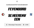 2 tickets Feyenoord - SC Heerenveen overdekt, Tickets en Kaartjes, Drie personen of meer, Januari