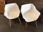 2 Hartman Tuinstoelen - Wit - Kunststof/Hout., Huis en Inrichting, Stoelen, ., Twee, ., Wit