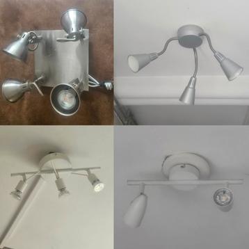 4 Als Nieuwe Witte & Zilveren RVS Spots Ledlampen beschikbaar voor biedingen