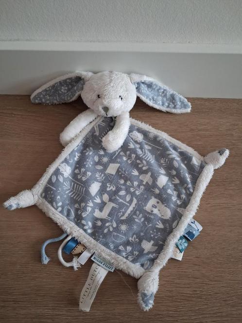 Knuffeldoekje Little Dutch konijn bloemen blauw wit K9501, Kinderen en Baby's, Speelgoed | Knuffels en Pluche, Zo goed als nieuw