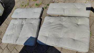 Pallet kussens voor 2 pallet banken licht grijs  beschikbaar voor biedingen