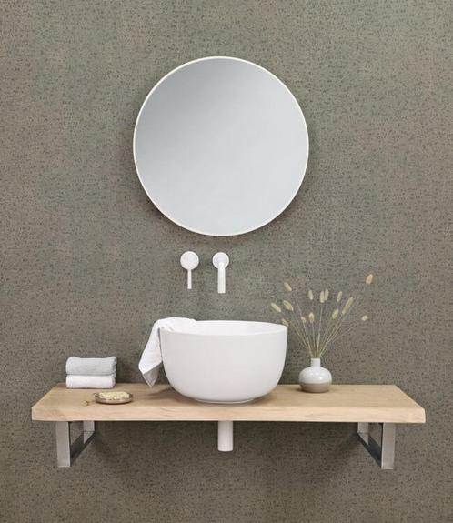 Ronde Badkamerspiegel Differnz 60 cm Wit, Huis en Inrichting, Woonaccessoires | Spiegels, Nieuw, 50 tot 75 cm, Minder dan 100 cm