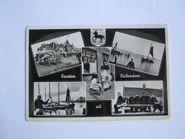 Ansichtkaarten Nederland, TC 10-18 Groeten uit Volendam 1952, Verzamelen, Ansichtkaarten | Nederland, Gelopen, Noord-Holland, 1940 tot 1960