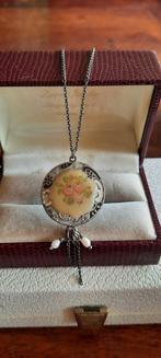 Vintage  Pilgrim ketting  emaille cloisonné met parels., Sieraden, Tassen en Uiterlijk, Antieke sieraden, Ophalen of Verzenden