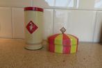 2 vintage blikken Bolletje beschuit en koekjes trommel blik, Ophalen of Verzenden, Gebruikt, Koek(jes), Overige merken