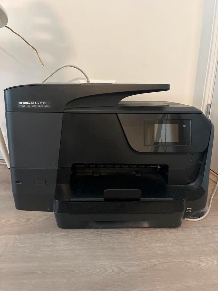 HP OfficeJet Pro 8715 All-in-One Printer, Computers en Software, Printers, Gebruikt, All-in-one, Inkjetprinter, Faxen, Ingebouwde Wi-Fi