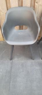 tuinstoel Akola van Allibert 4x kunststof antraciet, Tuin en Terras, Tuinstoelen, Ophalen, Zo goed als nieuw, Kunststof