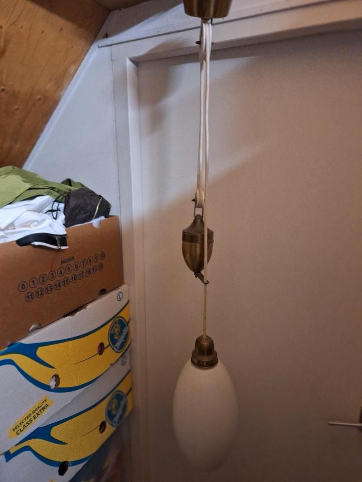 lampen hang 2x, Huis en Inrichting, Lampen | Hanglampen, Zo goed als nieuw, Minder dan 50 cm, Glas, Metaal, Ophalen of Verzenden