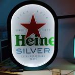 Heineken Silver lichtreclame groot.   Ophang model, Verzamelen, Biermerken, Ophalen of Verzenden, Nieuw, Reclamebord, Plaat of Schild