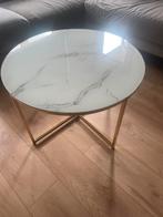 Marble look Beliani QUINCY Salontafel 70 x 70 cm, Huis en Inrichting, Tafels | Salontafels, Ophalen, Gebruikt, 50 tot 100 cm, Rond