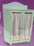 Kleding Kast Poppen - Hout - Gordijntjes - Roze, Minder dan 90 cm, Nieuw, Ophalen of Verzenden, Minder dan 75 cm