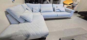 Pronto hoekbank blauw grijs 1 jaar oud  beschikbaar voor biedingen