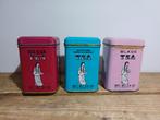 Vintage Theeblikjes Kwong Sang - Set van 3, Ophalen of Verzenden, Gebruikt, Thee, Overige merken